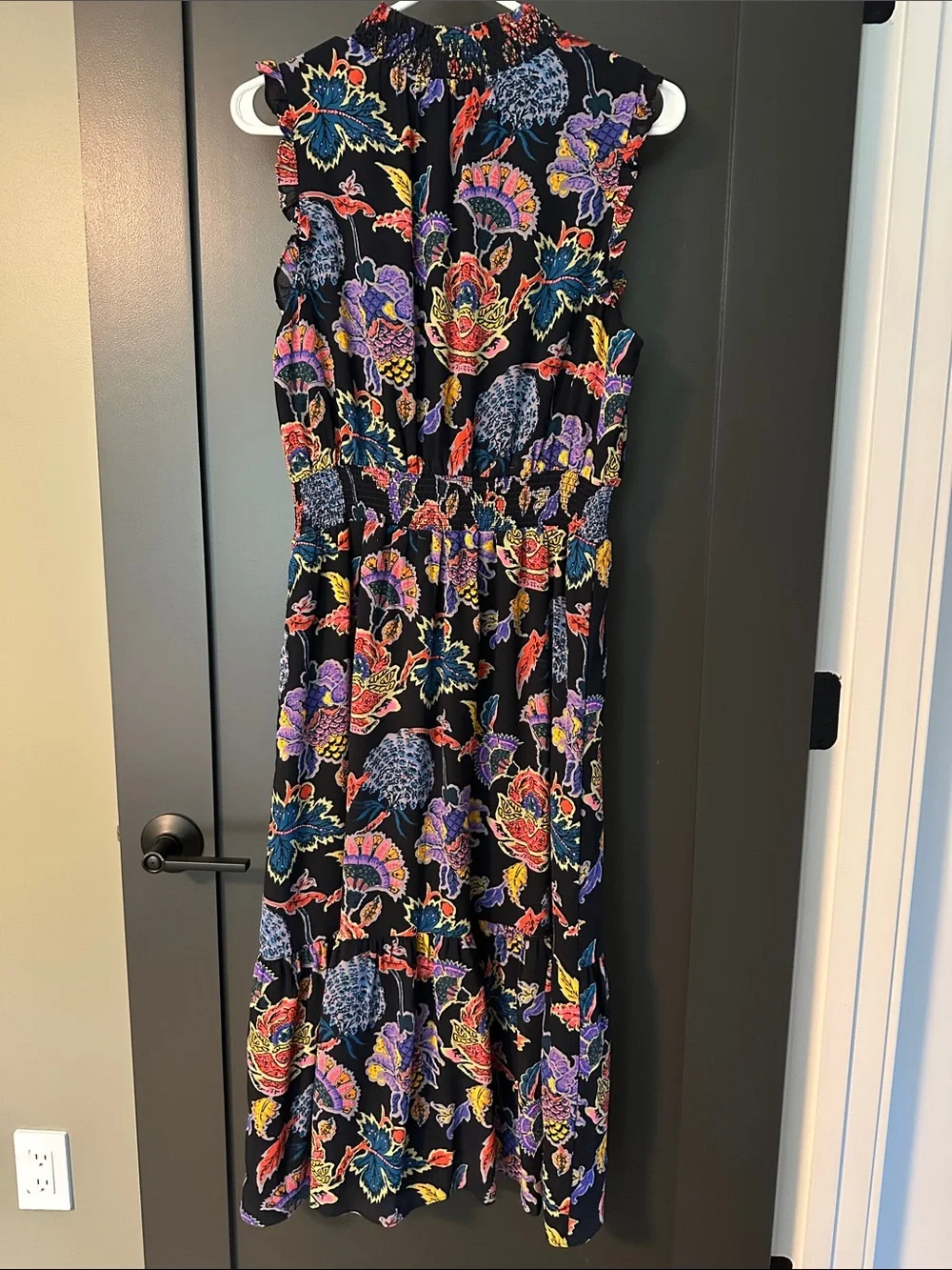 J.Crew Smocked-waist Midi Dress in Paisley